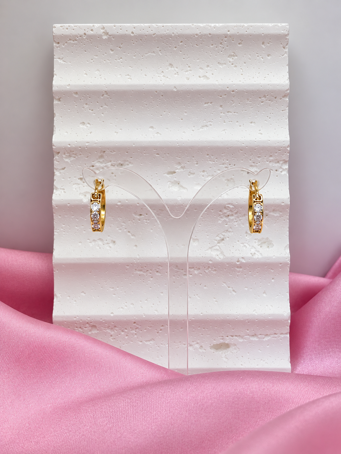 2CT Moissanite Huggie Hoop Earrings | 18K Gold-Plated 925 Sterling Silver