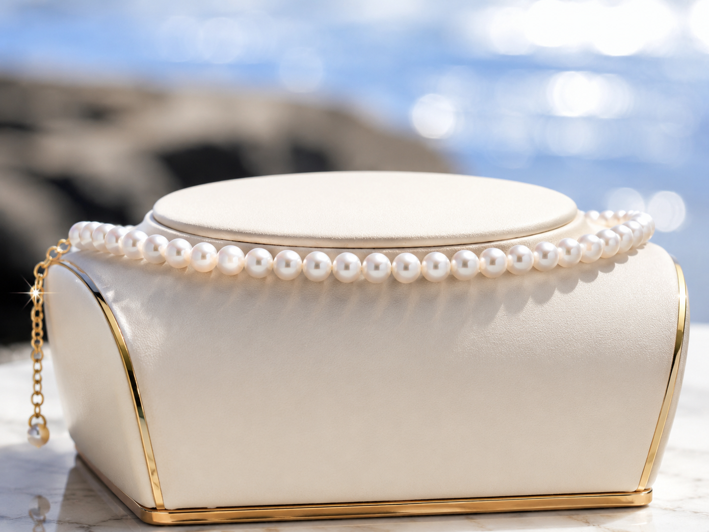 Natural Freshwater Pearl Bracelet, 18K Gold Plated Clasp, Dainty Elegant Jewellery