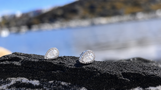 Pear Moissanite Stud Earrings 1 Carat, Sterling Silver Dainty Earrings, Elegant Classic Everyday Jewelry