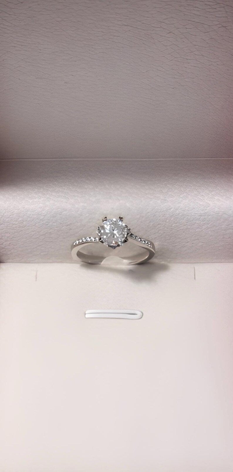 1 Carat Round Moissanite Halo Ring, 925 Sterling Silver Engagement Ring