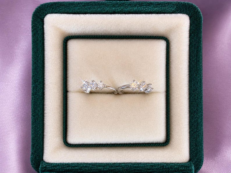 1 Carat Moissanite Huggie Hoop Earrings, 925 Argentium Sterling Silver
