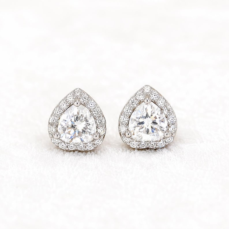 2 Carat Heart Moissanite Necklace & Earrings Set | 925 Sterling Silver