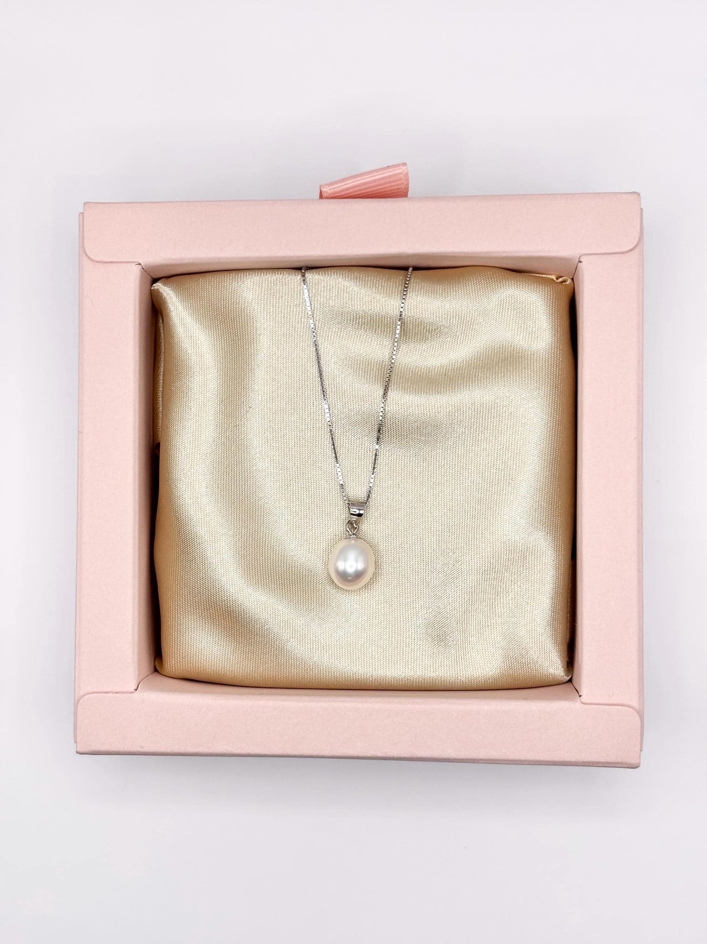 Freshwater Pearl Necklace, 925 Sterling Silver Pendant, Natural Pearl Jewelry, Minimalist Gift for Her