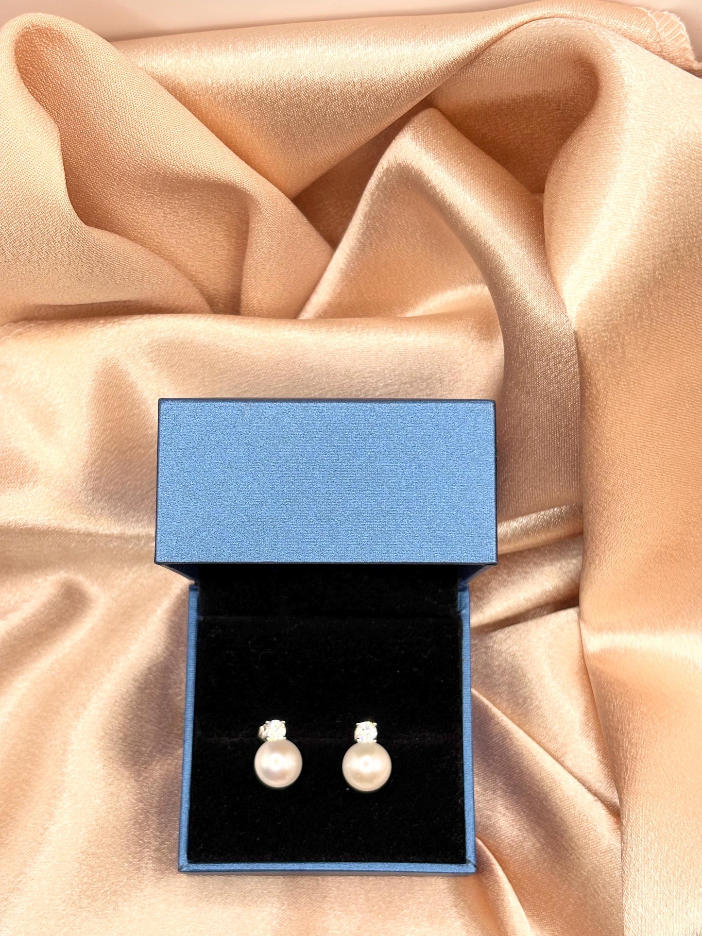 925 Sterling Silver Pearl & Stone Stud Earrings, Minimal Elegant Everyday Jewelry, Gift for Her