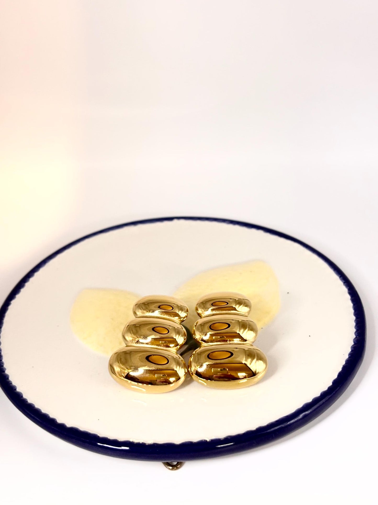 Gold Plated Baroque Pearl Stud Earrings, Vintage Inspired Statement Jewelry