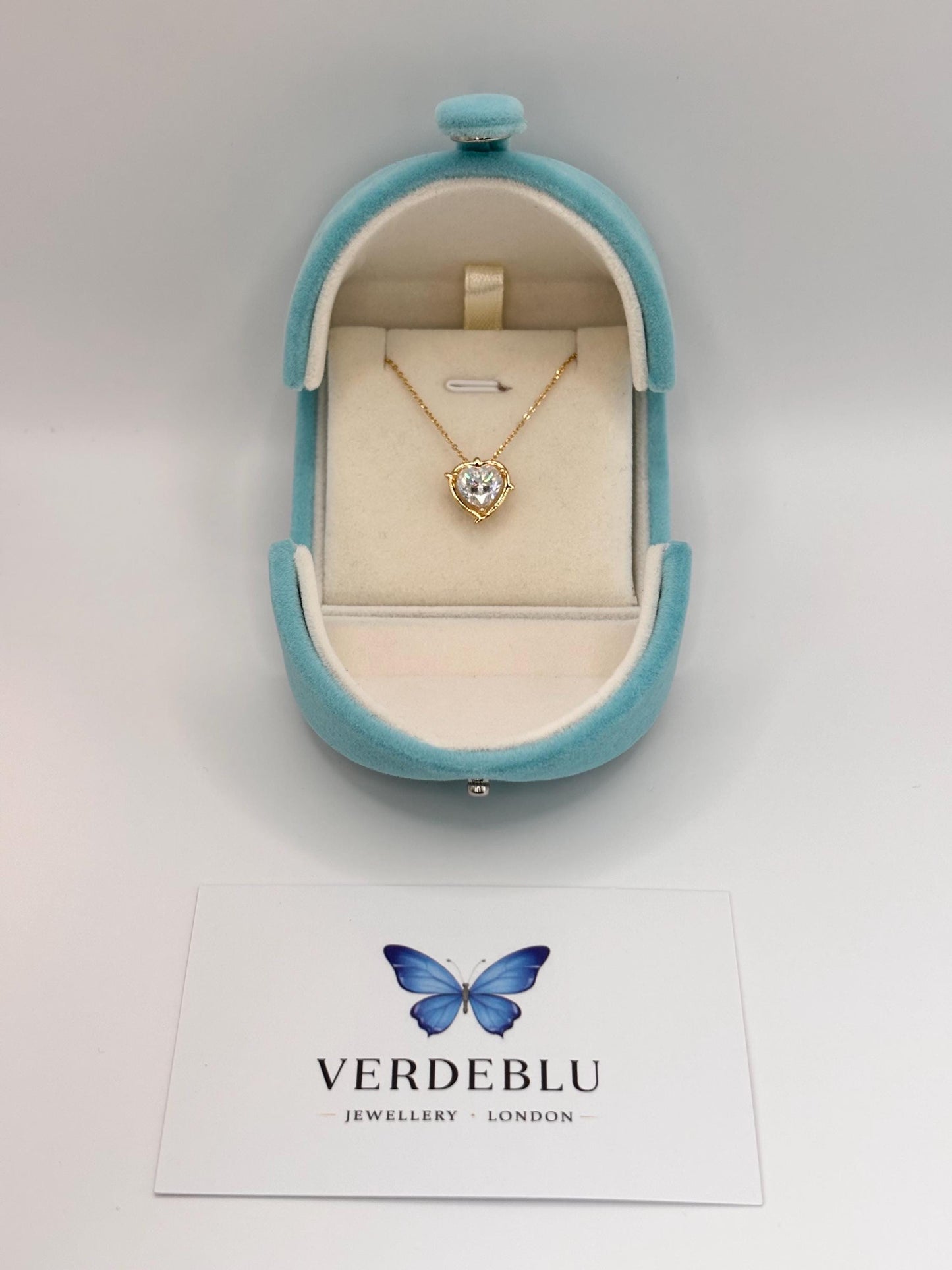2 Carat Heart Moissanite Necklace, 18K Yellow Gold Halo Pendant, Everyday Elegant Jewelry
