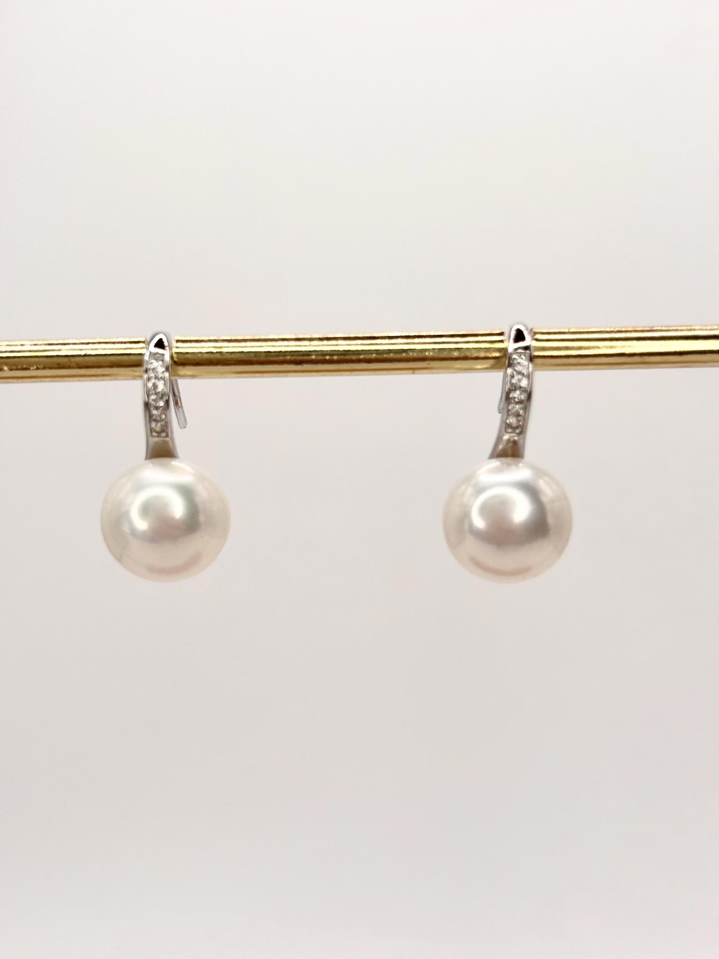 Freshwater Pearl Drop Earrings, 925 Sterling Silver, Minimalist Elegant Jewelry
