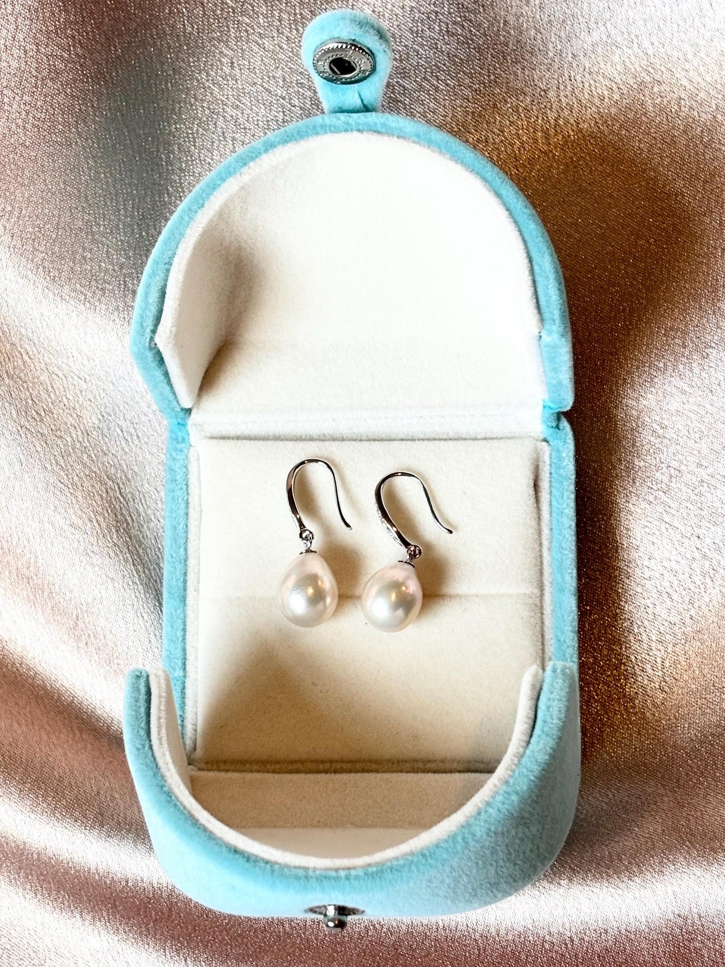 Baroque Freshwater Pearl Dangle Earrings, 925 Sterling Silver Minimalist Drop Jewelry