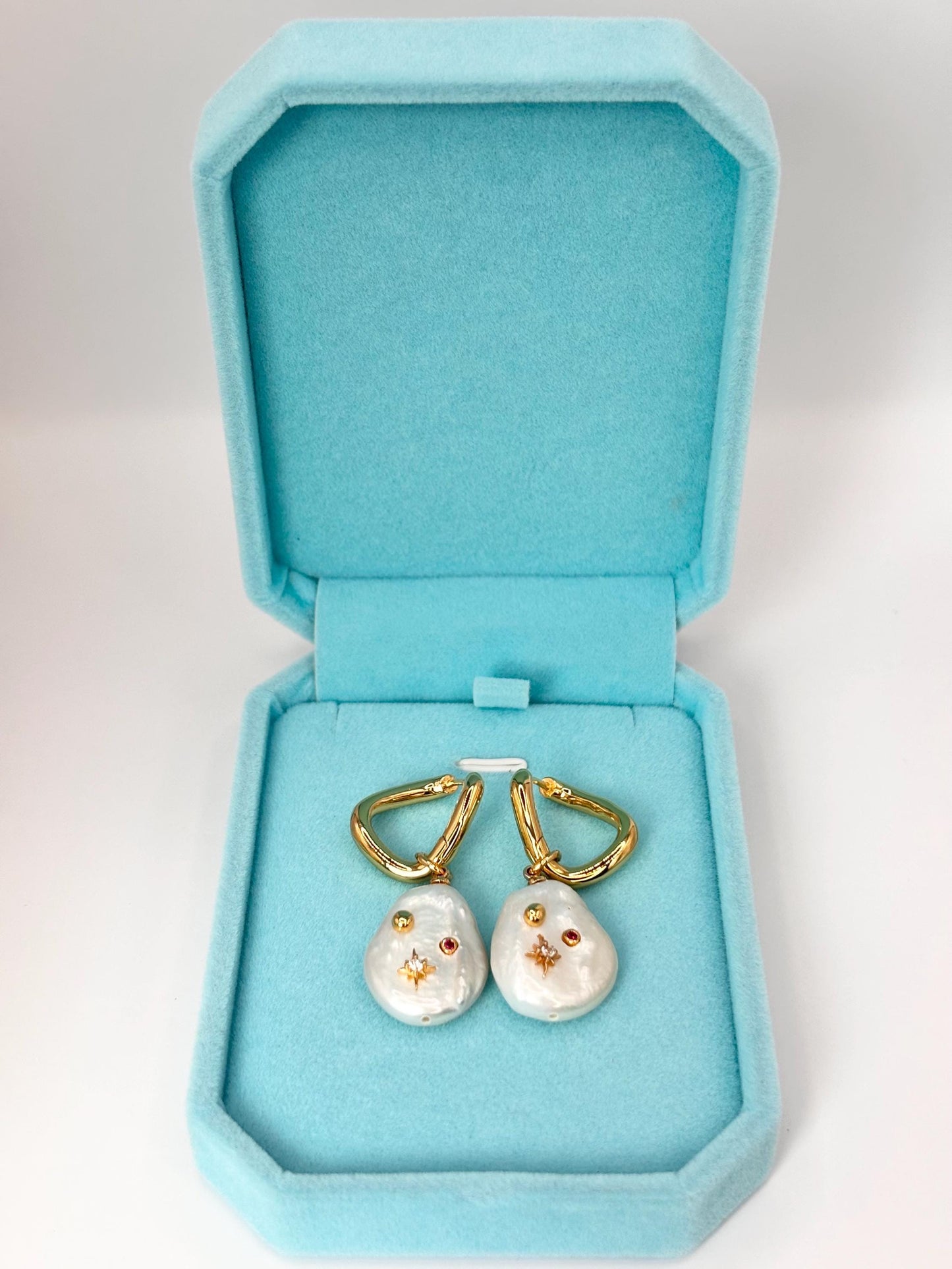 Baroque Pearl Drop Earrings – Gold Plated, Detachable Pendant, Convertible Jewelry, Statement Gift for Her