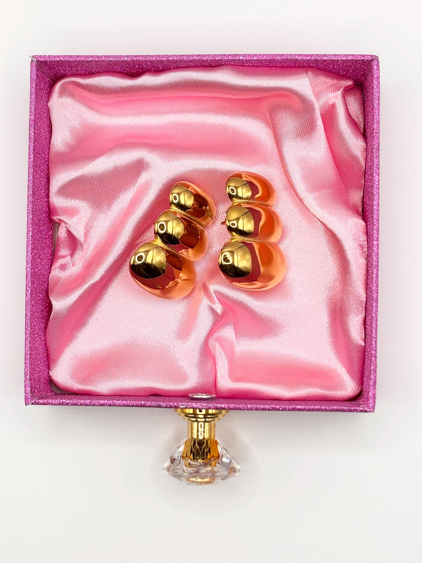Gold Plated Baroque Pearl Stud Earrings, Vintage Inspired Statement Jewelry