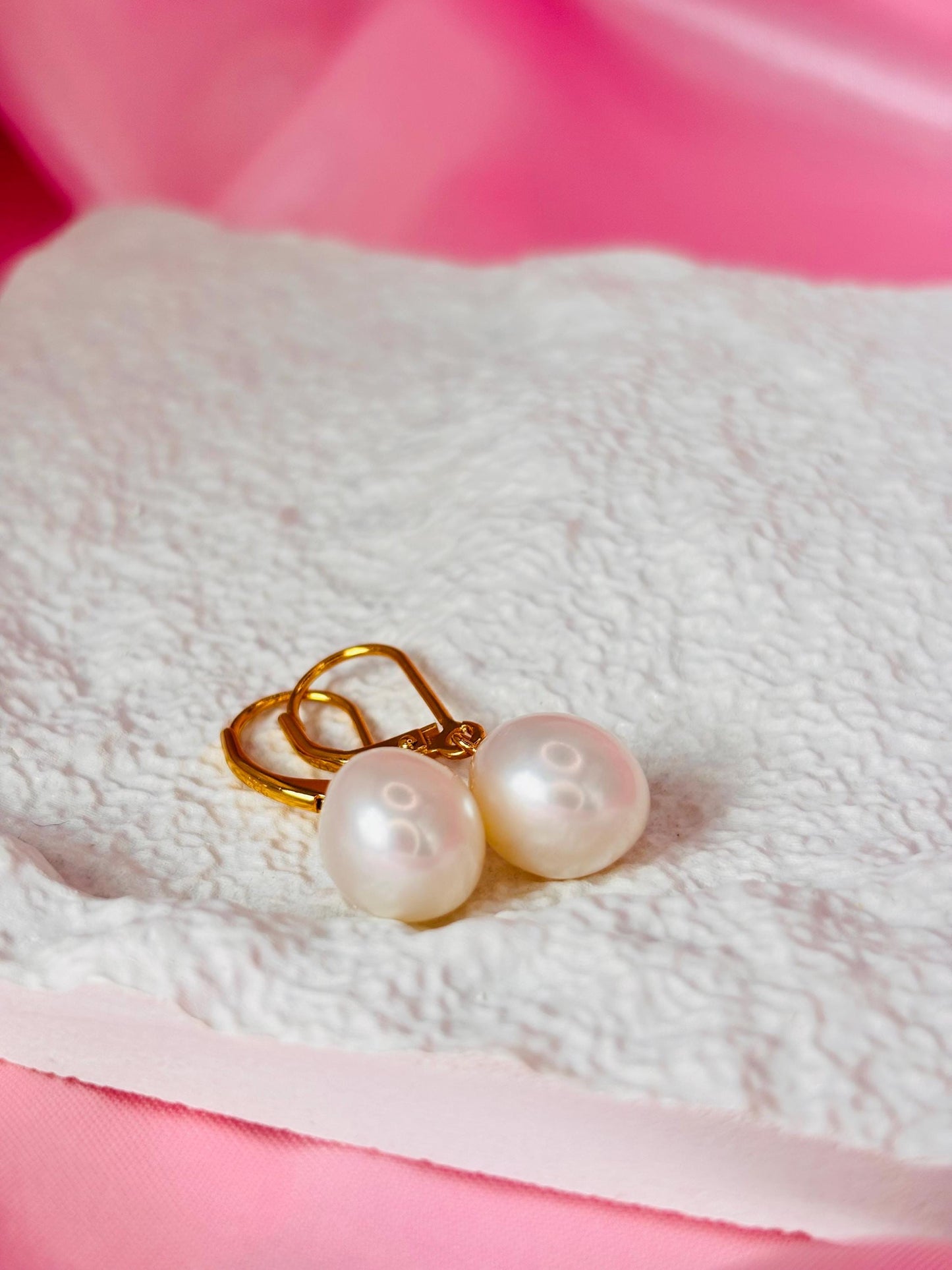 Freshwater Pearl Drop Earrings, Gold Plated Sterling Silver, Dainty Minimalist Style