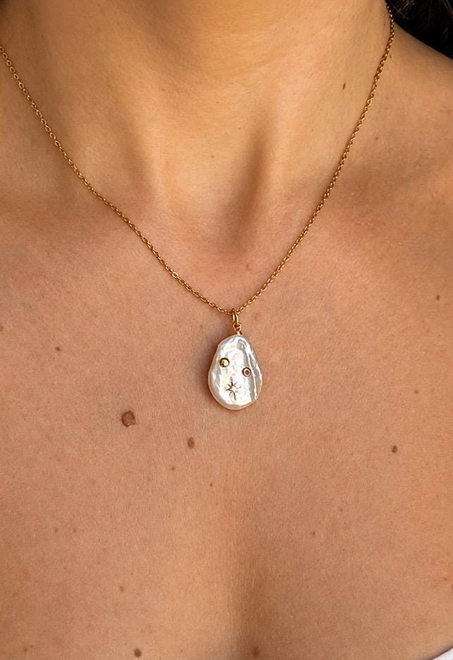 Baroque Pearl Drop Earrings – Gold Plated, Detachable Pendant, Convertible Jewelry, Statement Gift for Her